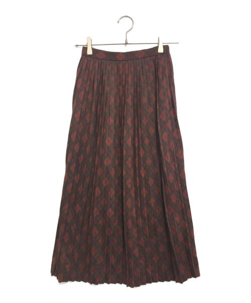 COMME des GARCONS（コムデギャルソン）COMME des GARCONS (コムデギャルソン) チェックプリーツスカート ブラウン サイズ:表記なしの古着・服飾アイテム