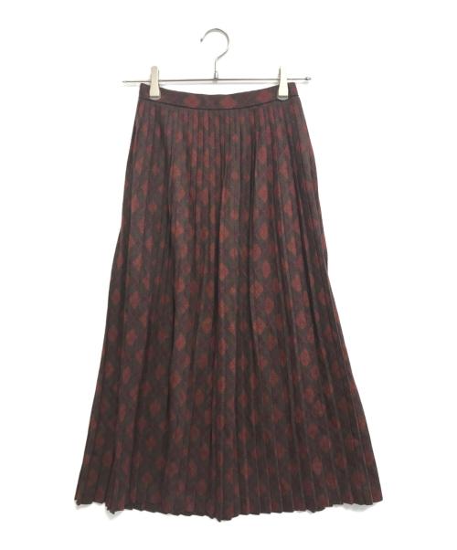 COMME des GARCONS（コムデギャルソン）COMME des GARCONS (コムデギャルソン) チェックプリーツスカート ブラウン サイズ:表記なしの古着・服飾アイテム