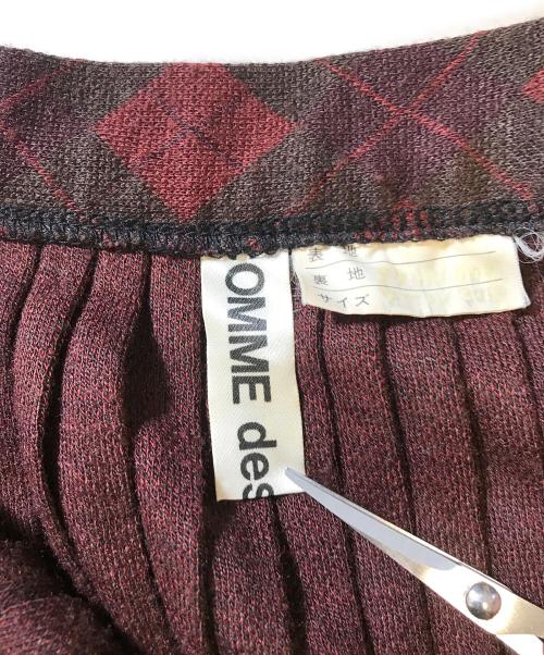 COMME des GARCONS（コムデギャルソン）COMME des GARCONS (コムデギャルソン) チェックプリーツスカート ブラウン サイズ:表記なしの古着・服飾アイテム