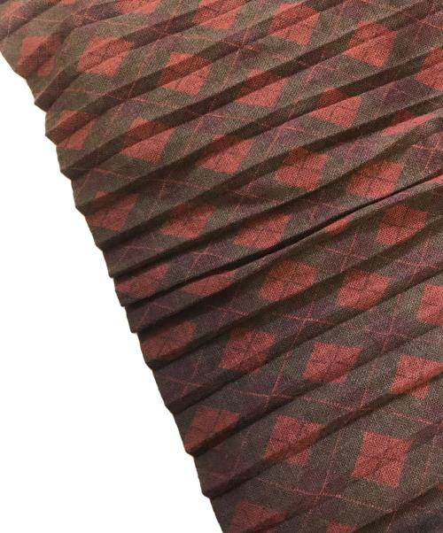 COMME des GARCONS（コムデギャルソン）COMME des GARCONS (コムデギャルソン) チェックプリーツスカート ブラウン サイズ:表記なしの古着・服飾アイテム