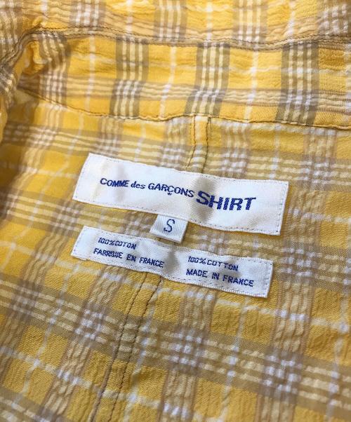 COMME des GARCONS SHIRT（コムデギャルソンシャツ）COMME des GARCONS SHIRT (コムデギャルソンシャツ) シアサッカージップアップジャケット イエロー サイズ:Ｓの古着・服飾アイテム