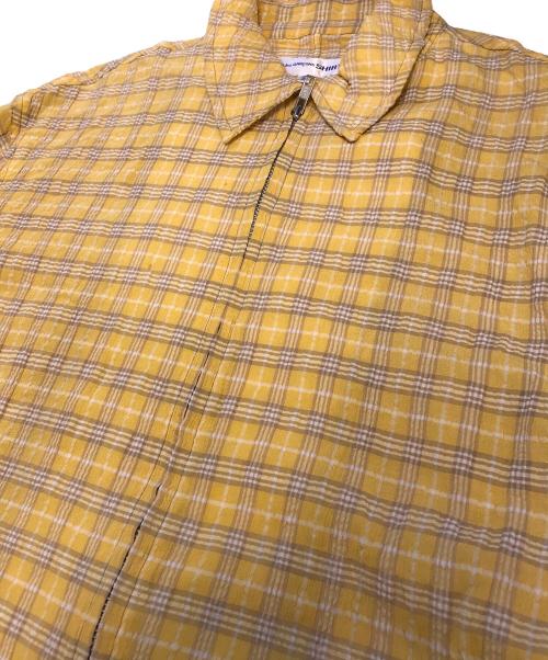 COMME des GARCONS SHIRT（コムデギャルソンシャツ）COMME des GARCONS SHIRT (コムデギャルソンシャツ) シアサッカージップアップジャケット イエロー サイズ:Ｓの古着・服飾アイテム