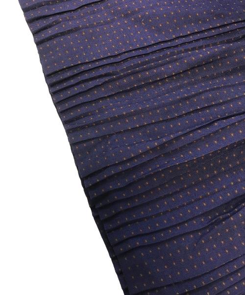 COMME des GARCONS（コムデギャルソン）COMME des GARCONS (コムデギャルソン) 総柄プリーツスカート ネイビー サイズ:表記なしの古着・服飾アイテム