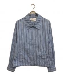 COMME des GARCONS SHIRT（コムデギャルソンシャツ）の古着「ストライプジップアップジャケット」｜ブルー