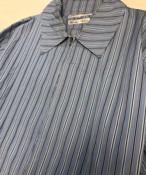 COMME des GARCONS SHIRT（コムデギャルソンシャツ）COMME des GARCONS SHIRT (コムデギャルソンシャツ) ストライプジップアップジャケット ブルー サイズ:Ⅼの古着・服飾アイテム