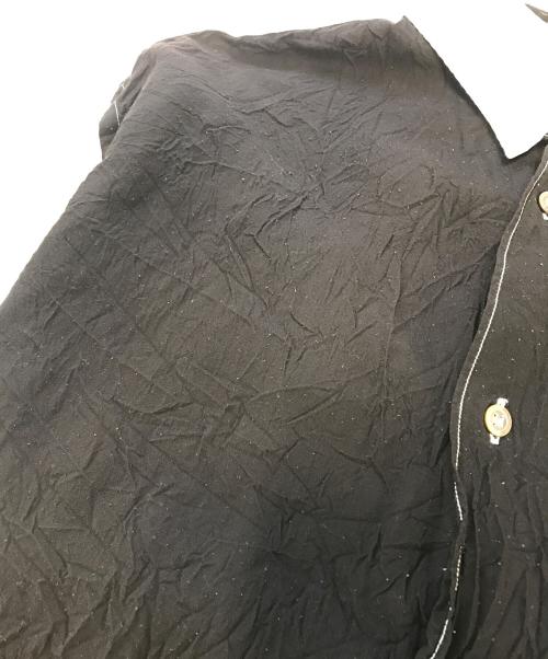 COMME des GARCONS HOMME PLUS（コムデギャルソンオムプリュス）COMME des GARCONS HOMME PLUS (コムデギャルソンオムプリュス) 90’s シワ加工バイカラーシャツ ブラック×ホワイト サイズ:表記なしの古着・服飾アイテム