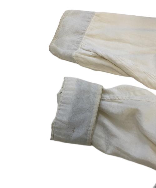 COMME des GARCONS HOMME PLUS（コムデギャルソンオムプリュス）COMME des GARCONS HOMME PLUS (コムデギャルソンオムプリュス) 90’s シワ加工バイカラーシャツ ブラック×ホワイト サイズ:表記なしの古着・服飾アイテム