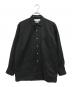 COMME des GARCONS（コムデギャルソン）の古着「ウールギャバオープンカラーシャツ」｜ブラック