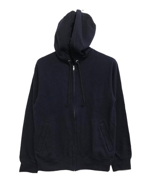 COMME des GARCONS HOMME PLUS（コムデギャルソンオムプリュス）COMME des GARCONS HOMME PLUS (コムデギャルソンオムプリュス) ジップアップニットパーカー ネイビー サイズ:Sの古着・服飾アイテム