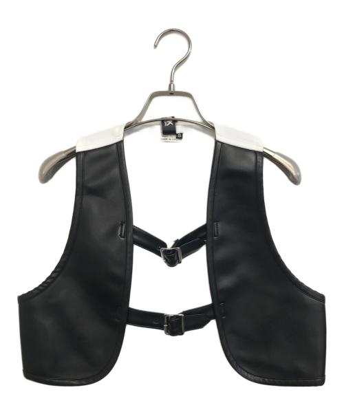 BLACK COMME des GARCONS（ブラックコムデギャルソン）BLACK COMME des GARCONS (ブラックコムデギャルソン) ベスト ホワイト×ブラック サイズ:S 未使用品の古着・服飾アイテム
