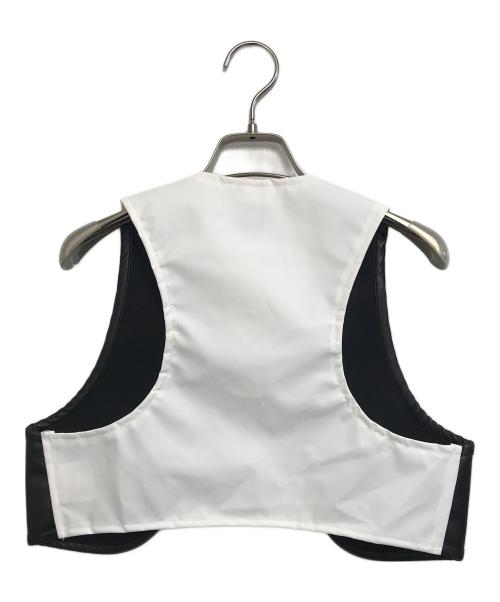 BLACK COMME des GARCONS（ブラックコムデギャルソン）BLACK COMME des GARCONS (ブラックコムデギャルソン) ベスト ホワイト×ブラック サイズ:S 未使用品の古着・服飾アイテム