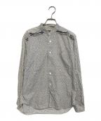 COMME des GARCONS HOMME PLUSコムデギャルソンオムプリュス）の古着「花柄フリルシャツ」｜ホワイト