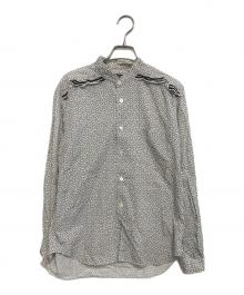 COMME des GARCONS HOMME PLUS（コムデギャルソンオムプリュス）の古着「花柄フリルシャツ」｜ホワイト