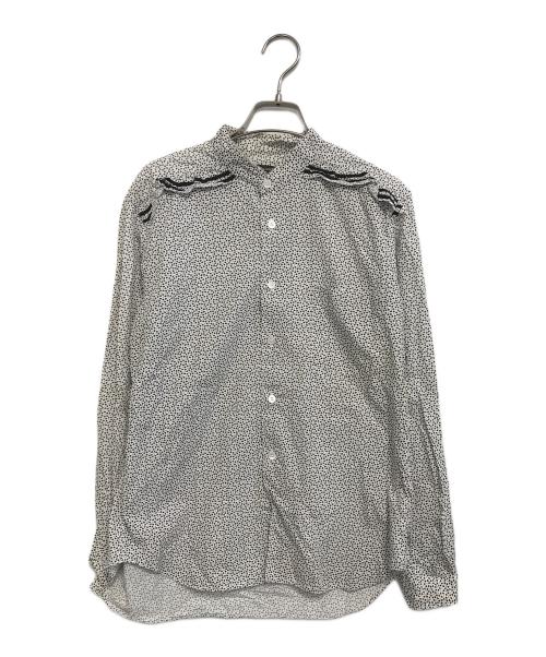 COMME des GARCONS HOMME PLUS（コムデギャルソンオムプリュス）COMME des GARCONS HOMME PLUS (コムデギャルソンオムプリュス) 花柄フリルシャツ ホワイト サイズ:XSの古着・服飾アイテム