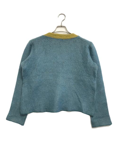 tricot COMME des GARCONS（トリココムデギャルソン）tricot COMME des GARCONS (トリココムデギャルソン) バイカラーVネックニット スカイブルー サイズ:表記なしの古着・服飾アイテム