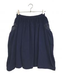 tricot COMME des GARCONS（トリココムデギャルソン）の古着「バルーンウールスカート」｜ネイビー