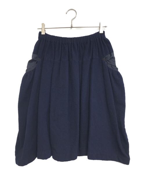 tricot COMME des GARCONS（トリココムデギャルソン）tricot COMME des GARCONS (トリココムデギャルソン) バルーンウールスカート ネイビー サイズ:表記なしの古着・服飾アイテム
