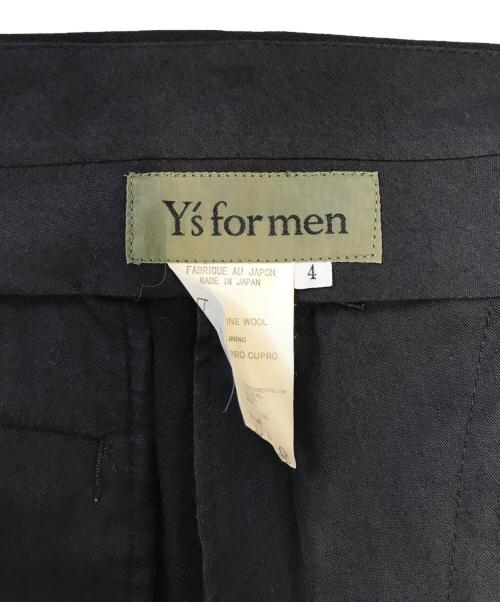 Y's for men（ワイズフォーメン）Y's for men (ワイズフォーメン) タックパンツ ブラック サイズ:4の古着・服飾アイテム