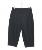 COMME des GARCONS HOMME PLUSコムデギャルソンオムプリュス）の古着「ウールギャバタックパンツ」｜ブラック