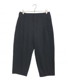 COMME des GARCONS HOMME PLUS（コムデギャルソンオムプリュス）の古着「ウールギャバタックパンツ」｜ブラック