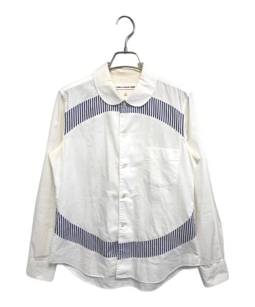 COMME des GARCONS GIRL（コムデギャルソンガール）COMME des GARCONS GIRL (コムデギャルソンガール) 丸襟切替シャツ ホワイト サイズ:Sの古着・服飾アイテム