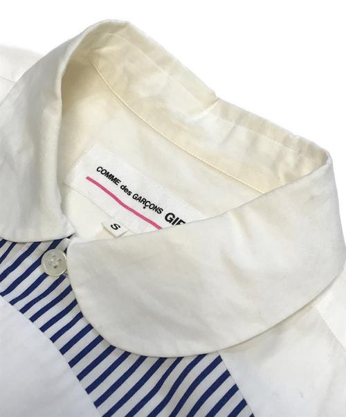 COMME des GARCONS GIRL（コムデギャルソンガール）COMME des GARCONS GIRL (コムデギャルソンガール) 丸襟切替シャツ ホワイト サイズ:Sの古着・服飾アイテム