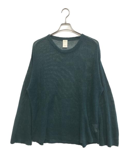 seya.（セヤ）seya. (セヤ) メッシュリネンカットソー グリーン サイズ:Lの古着・服飾アイテム