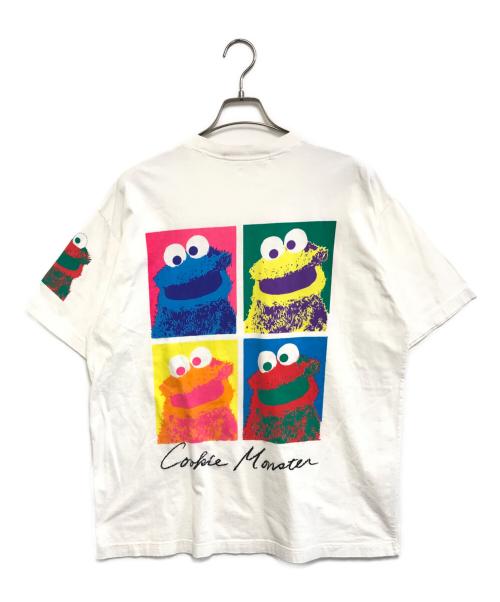キャラクターTシャツ（キャラクターTシャツ）キャラクターTシャツ (キャラクターTシャツ) SESAME STREET(セサミストリート) キャラクターTシャツ ホワイト サイズ:表記なしの古着・服飾アイテム
