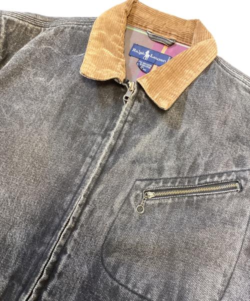RALPH LAUREN（ラルフローレン）RALPH LAUREN (ラルフローレン) 191-Btype black denim jacket ブラック サイズ:Ⅼの古着・服飾アイテム