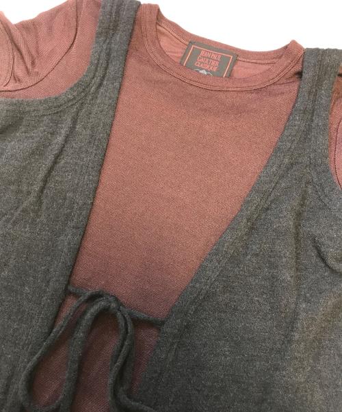 Jean Paul GAULTIER CLASSIQUE（ジャンポールゴルチエクラシック）Jean Paul GAULTIER CLASSIQUE (ジャンポールゴルチエクラシック) ドッキングワンピース ブラウン サイズ:40の古着・服飾アイテム