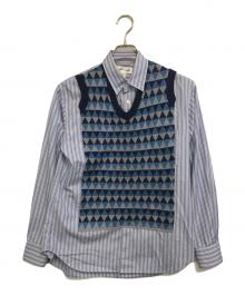 COMME des GARCONS SHIRT（コムデギャルソンシャツ）の古着「ドッキングシャツ」｜ブルー