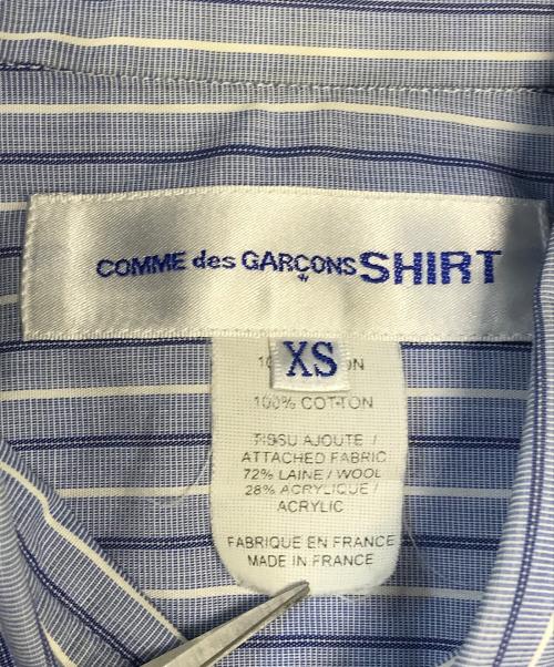 COMME des GARCONS SHIRT（コムデギャルソンシャツ）COMME des GARCONS SHIRT (コムデギャルソンシャツ) ドッキングシャツ ブルー サイズ:XSの古着・服飾アイテム