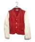 ROBE DE CHAMBRE COMME DES GARCONS（ローブドシャンブル コムデギャルソン）の古着「バイカラーFレザージャケット」｜レッド×ホワイト