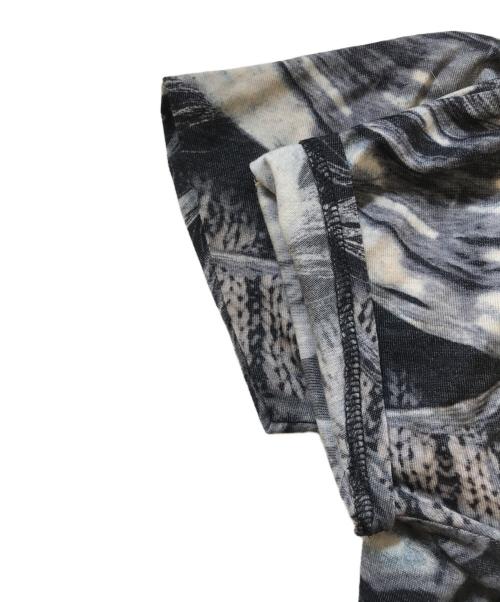 Jean Paul Gaultier FEMME（ジャンポールゴルチエ フェム）Jean Paul Gaultier FEMME (ジャンポールゴルチエ フェム) ニット切替総柄パワーネットカーディガン ブラック サイズ:40の古着・服飾アイテム