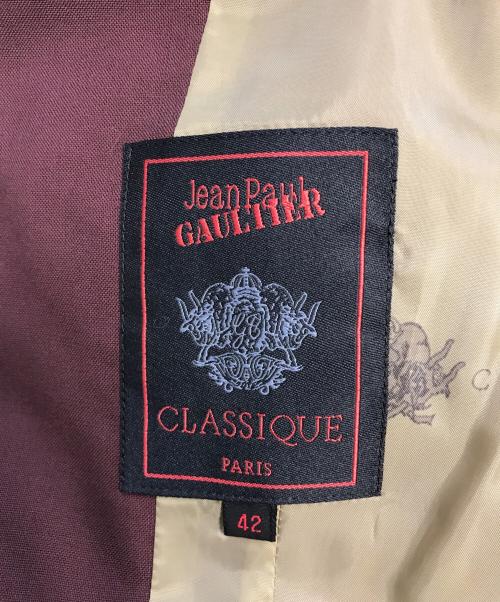 Jean Paul GAULTIER CLASSIQUE（ジャンポールゴルチエクラシック）Jean Paul GAULTIER CLASSIQUE (ジャンポールゴルチエクラシック) 3Bテーラードジャケット レッド サイズ:42の古着・服飾アイテム