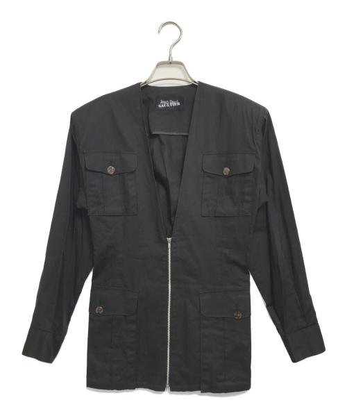 Jean Paul GAULTIER（ジャンポールゴルチェ）Jean Paul GAULTIER (ジャンポールゴルチェ) マルチポッケジップワンピース ブラック サイズ:9の古着・服飾アイテム