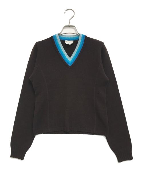 DRIES VAN NOTEN（ドリスヴァンノッテン）DRIES VAN NOTEN (ドリスヴァンノッテン) Vネックニット ブラウン サイズ:Sの古着・服飾アイテム