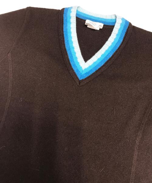 DRIES VAN NOTEN（ドリスヴァンノッテン）DRIES VAN NOTEN (ドリスヴァンノッテン) Vネックニット ブラウン サイズ:Sの古着・服飾アイテム
