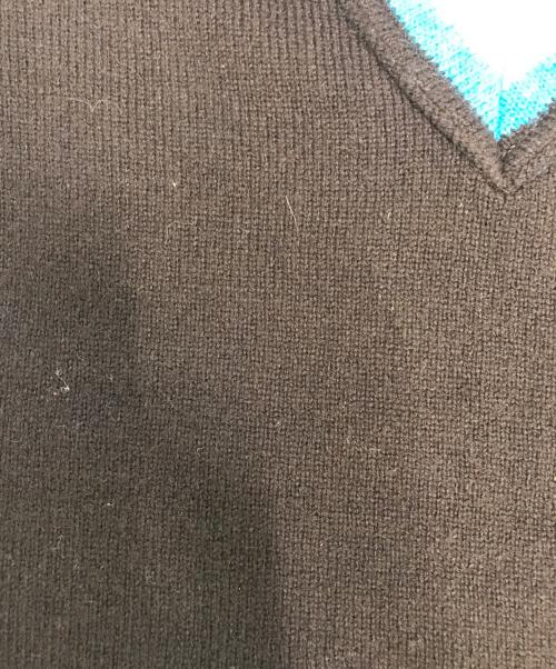 DRIES VAN NOTEN（ドリスヴァンノッテン）DRIES VAN NOTEN (ドリスヴァンノッテン) Vネックニット ブラウン サイズ:Sの古着・服飾アイテム