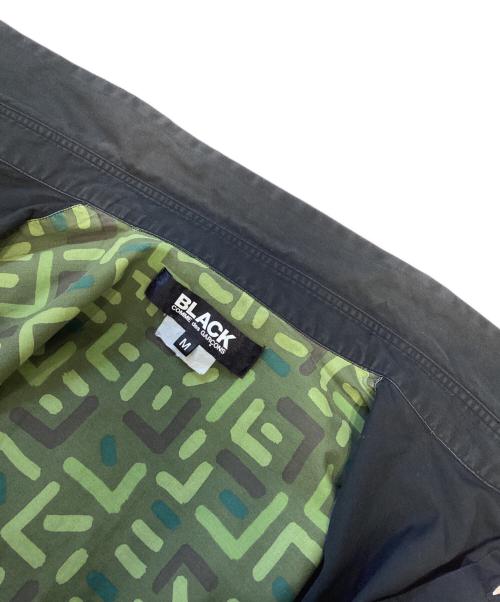 BLACK COMME des GARCONS（ブラックコムデギャルソン）BLACK COMME des GARCONS (ブラックコムデギャルソン) カモフラ切替シャツ ブラック×グリーン サイズ:Mの古着・服飾アイテム