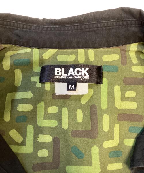BLACK COMME des GARCONS（ブラックコムデギャルソン）BLACK COMME des GARCONS (ブラックコムデギャルソン) カモフラ切替シャツ ブラック×グリーン サイズ:Mの古着・服飾アイテム