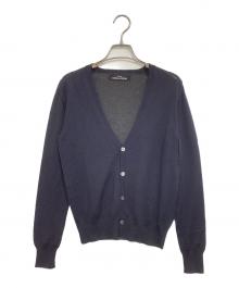 tricot COMME des GARCONS（トリココムデギャルソン）の古着「バイカラーニットカーディガン」｜ネイビー