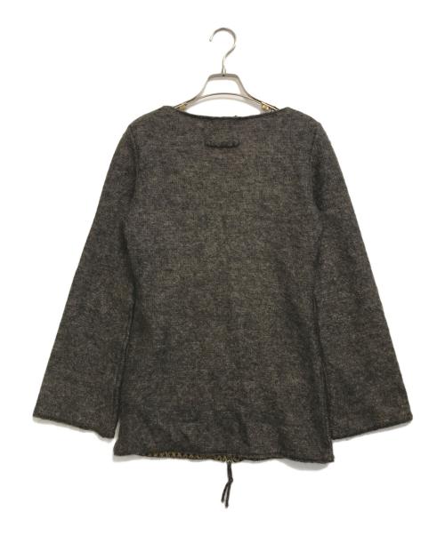 Jean Paul Gaultier FEMME（ジャンポールゴルチエ フェム）Jean Paul Gaultier FEMME (ジャンポールゴルチエ フェム) モヘアニットジップワンピース ブラウン サイズ:40の古着・服飾アイテム