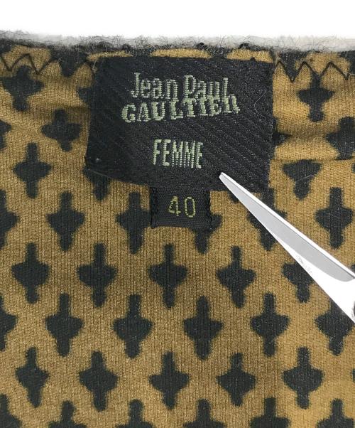 Jean Paul Gaultier FEMME（ジャンポールゴルチエ フェム）Jean Paul Gaultier FEMME (ジャンポールゴルチエ フェム) モヘアニットジップワンピース ブラウン サイズ:40の古着・服飾アイテム