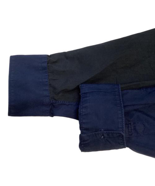 COMME des GARCONS SHIRT（コムデギャルソンシャツ）COMME des GARCONS SHIRT (コムデギャルソンシャツ) VISVIM (ビズビム) 袖切替シャツ ネイビー サイズ:Lの古着・服飾アイテム