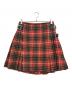 PRADA（プラダ）の古着「プリーツチェックミニスカート」｜レッド