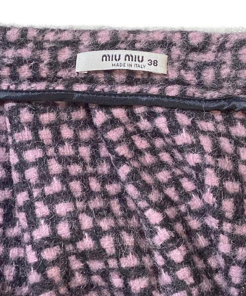 MIU MIU（ミュウミュウ）MIU MIU (ミュウミュウ) 総柄スカート パープル サイズ:38の古着・服飾アイテム