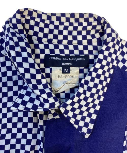 COMME des GARCONS HOMME（コムデギャルソン オム）COMME des GARCONS HOMME (コムデギャルソン オム) 切替チェッカーシャツ ブルー サイズ:Mの古着・服飾アイテム