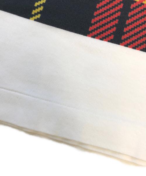 COMME des GARCONS（コムデギャルソン）COMME des GARCONS (コムデギャルソン) チェックプリントTシャツ ホワイト サイズ:Mの古着・服飾アイテム