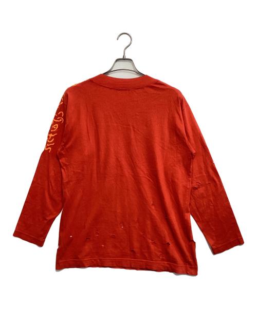 COMME des GARCONS HOMME（コムデギャルソン オム）COMME des GARCONS HOMME (コムデギャルソン オム) 発泡プリントダメージL/Sカットソー レッド サイズ:表記なしの古着・服飾アイテム